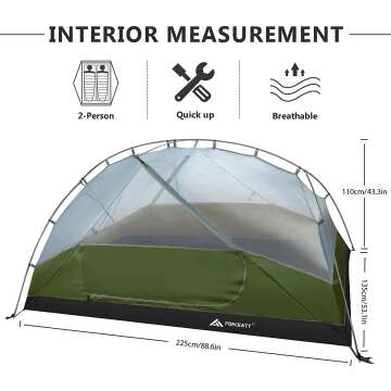 Waterproof 2-3 Person Tent