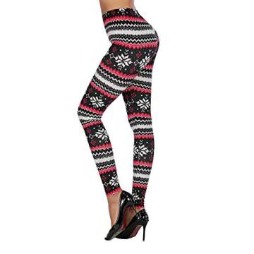 Soft Christmas Fair Isle Leggings for Women