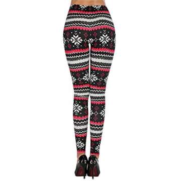 Soft Christmas Fair Isle Leggings for Women