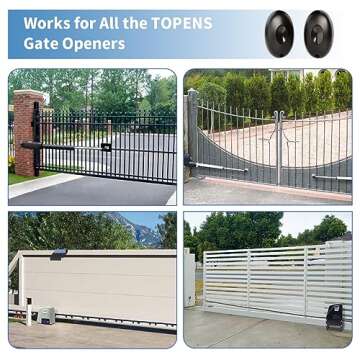 TOPENS TC102 Safety Photocell Infrared Beam Sensor Photoelectric Motion Detector for Automatic Swing Sliding Gate Openers Garage Door Openers Access Control Security Alarm Systems Indoor Outdoor Use