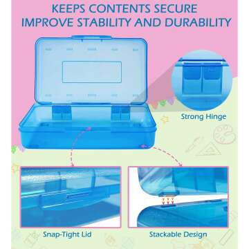 Stylish Translucent Pencil Box with Durable Snap Lid