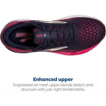 Brooks Women’s Ghost 16 Neutral Running Shoe for Comfort