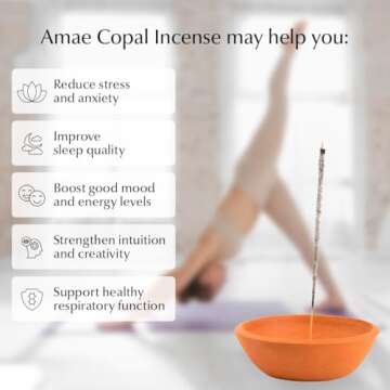 Incienso Copal Mexicano 20 Sticks Premium Mayan White Copal Incense Sticks from México.- Amae Incense