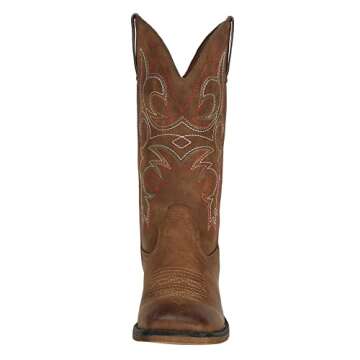 J's.o.l.e Women's Western Cowboy Square Toe Brown Boots Size 9