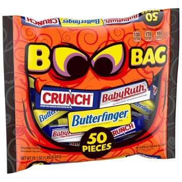 Halloween Candy Variety Pack 50 Count - Butterfinger & More