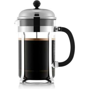 Bodum Chambord 51 Ounce French Press - Classic Chrome Coffee Maker