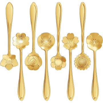 Stainless Steel Flower Spoon Set