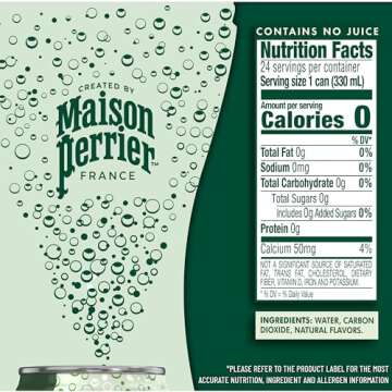 Maison Perrier Forever Lime Flavored Sparkling Water, 11.15 Fl Oz Cans, 8 Count, 3 Pack 267.6 fl oz