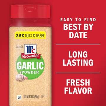 McCormick Garlic Powder - 8.75 oz of Flavorful Spice