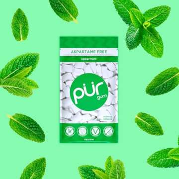 PUR Gum - Natural Spearmint Chewing Gum 55 Pieces