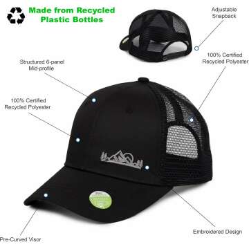 Men's Eco-Friendly Snapback Trucker Hat - Go Green!