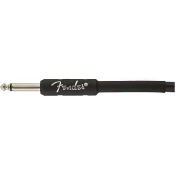 Fender Professional Series Instrument Cable, Guitar Cable 10 ft, Stage Ready with Anti-Kinking Design, Black