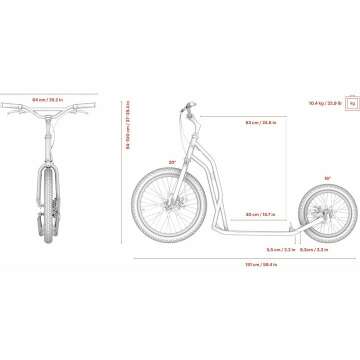 S2016 Disc Scooter - Capacity 150 kg, 20/16" Tires