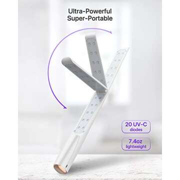 Portable UV Light Sanitizer Wand for Home & Travel