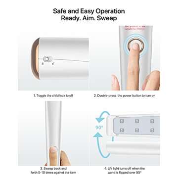 UV Light Sanitizer Wand - Portable UVC Disinfector