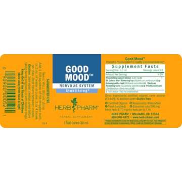 Herb Pharm Good Mood Liquid Herbal Formula with St. John's Wort for Healthy Emotional Balance - 1 Ounce