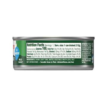 Chicken of the Sea Chunk Light Tuna in Water, 5 Ounce Cans (Pack of 10), Wild Caught Canned Tuna