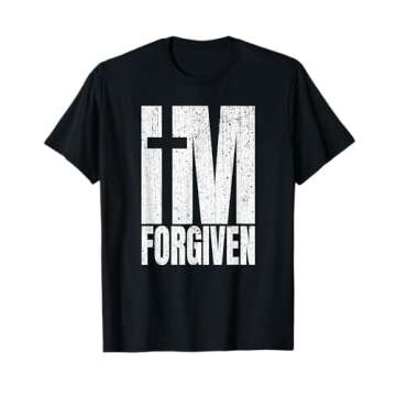 I'm Forgiven Shirt Christian Faith Gift Cross Inspirational T-Shirt