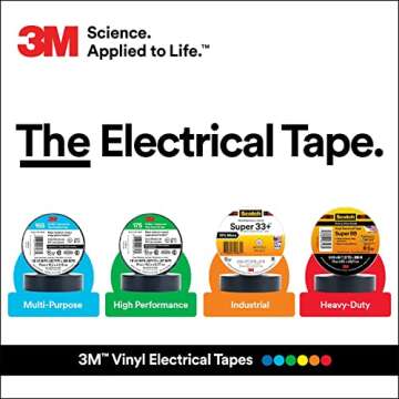 Scotch Super33 7100002398 Super 33+ Vinyl Electrical Tape, 66 ft, Black, 3/4" X 66'