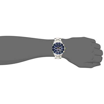 Bulova Men's Marine Star Two-Tone Stainless Steel Chronograph Quartz Watch, Blue Dial Style: 98H37