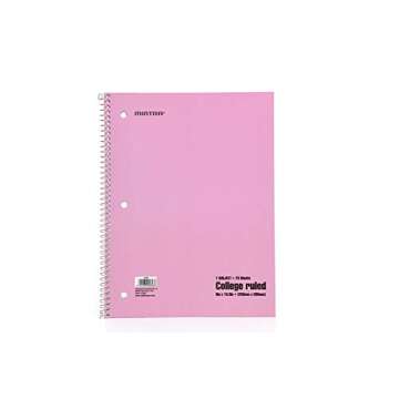 Mintra Office Spiral Notebooks Spiral Notebooks - 1 Subject, Pastel, College Ruled, 6 Pack, For School, Office, Business, Professional,70 Sheets