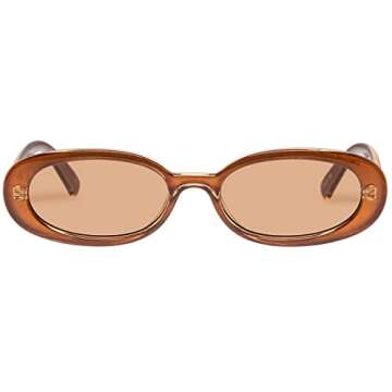 Le Specs Outta Love Sunglasses - Caramel, Oval, Women's, Contemporary 90s Style