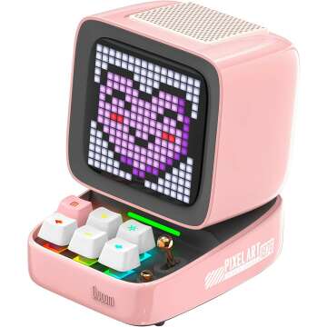 Divoom Ditoo Pink Pixel Art Bluetooth Speaker