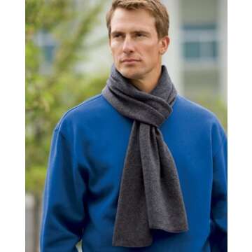 Port Authority Extra Long Fleece Scarf, Color: Royal, Size: One Size