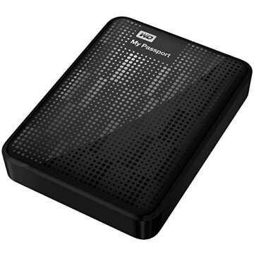 WD My Passport 2TB Portable External USB 3.0 Hard Drive Storage Black (WDBY8L0020BBK-NESN)