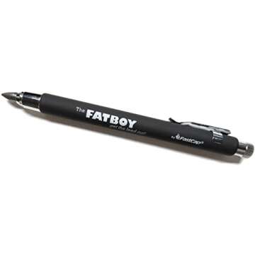 FastCap Fatboy Mechanical Carpenter Pencil with Eraser & Clip - Perfect for Architecture Supplies and Construction Tools for Home Improvement - 5.5 mm Lead - 80768