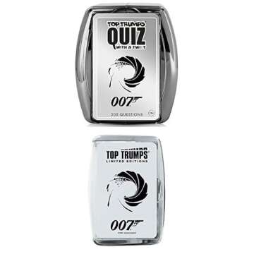 Top Trumps James Bond Movie Trivia and Card Game Bundle - 007 Film Quiz, Strategy and Family Fun