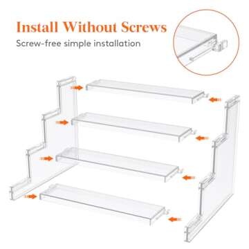 Lifewit 4 Tier Clear Display Risers Stand for Organizing Figures and Desserts