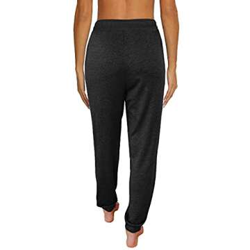 AUTOMET Fall Clothes Baggy Sweatpants for Women with Pockets-Lounge Womens Pajams Pants-Womens Cinch Bottoms Joggers for Yoga Workout 2024 Black S