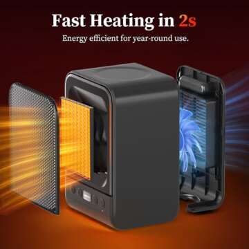 Lerat 1500W Portable Space Heater with Thermostat