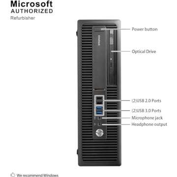 HP 600 G1 SFF Computer Desktop PC w/ 24in LCD FHD Monitor, 600G1 SFF PC Computer G3420 Processor, 16GB RAM, 256GB SSD, RGB Keyboard, DP Cord, Win10 pro(Renewed)