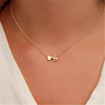 18K Initial Heart Necklace