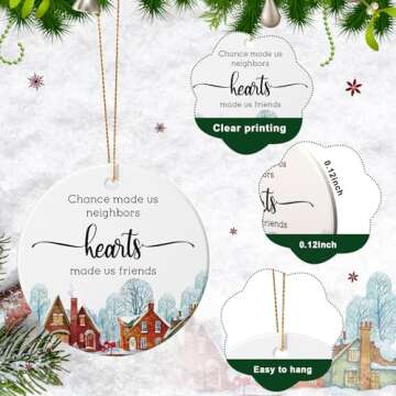 Neighbor Gifts - Christmas Ceramic Ornaments Set