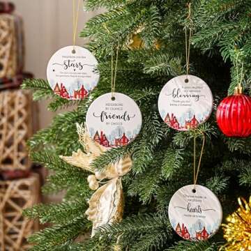 Neighbor Gifts - Christmas Ceramic Ornaments Set