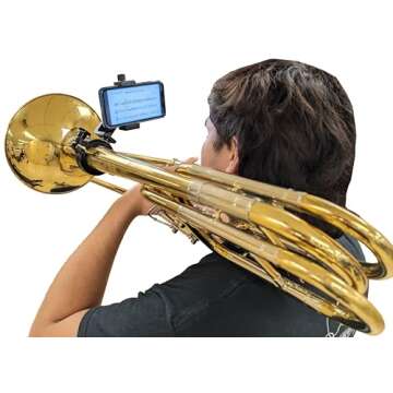 Gripophone Low Brass Lyre - Secure Phone Mount for Brass Instruments