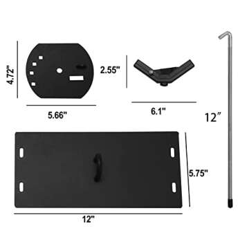 Sidasu Roof Spare Tire Rack Carbon Steel Spare Tire Mount with Lock Spare Tire Rack Mount for Maximum 35 inches Diameter Tires.