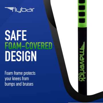 Flybar Maverick Pogo Stick for Kids Ages 5+, 40 to 80 Pounds, Perfect for Beginners, Easy Grip Handles, Anti-Slip Pegs, Outdoor Toys for Boys, Jumper Toys for Girls, Outside Toys for Kids (Green)