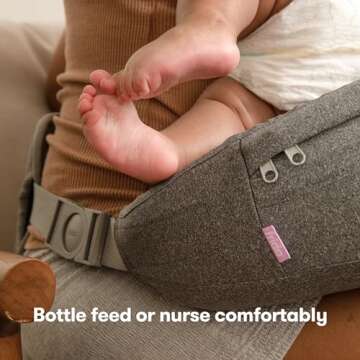 Frida Mom Nursing Pillow, Adjustable Breastfeeding Pillow for Mom & Baby Comfort with Back Support, Customizable Wrap Around Waist Strap, and Pockets for Heat Relief