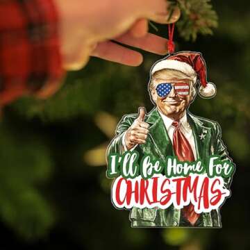 Trump Christmas Ornament 2024 - Festive & Fun