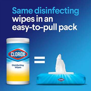 Clorox Disinfecting Wipes, Bleach Free Cleaning Wipes, Household Essentials, 75 Wipes, Pack Of 3, Fresh Scent (Package May Vary)