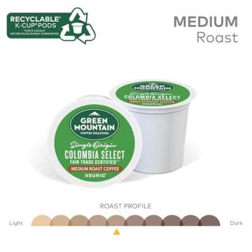 Green Mountain Coffee Roasters Colombia Select, Keurig Single Serve K-Cup Pods, Medium Roast Coffee, 60 Count, (6 Packs of 10)