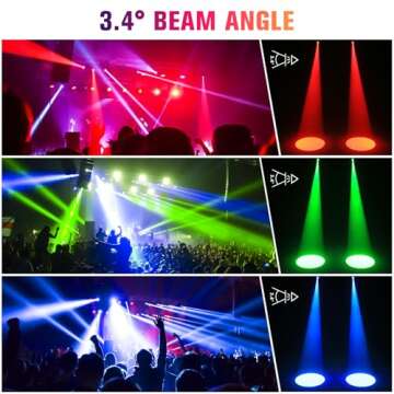 20W Pinspot Light with Remote,RGBWYP+Cyan LED Beam Spot Lights,Ultra Bright Mirror Disco Ball Spotlight Stage Light for DJ Disco Party Bar Club Show Wedding Children's Theater