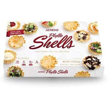 Athens Foods Mini Fillo Dough Shells 15 Per Box (6 Boxes)