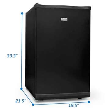 Upright Freezer 2.8 Cu Ft - Reversible Door, Black