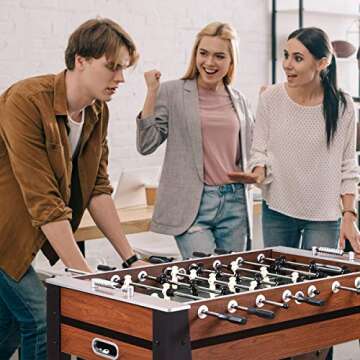 Goplus 54" Foosball Table, Soccer Game Table Competition Sized Football Arcade for Adults, Kids, Indoor Game Room Sport