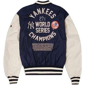 Men’s Basketball NY Yanks Bomber Jacket | MA-1 Baseball League Vintage New York Varsity Polyester Jacket Varsity Jacket Men (US, Alpha, Medium, Regular, Regular, Blue)